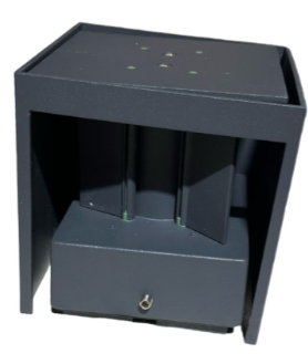 Lampa šedá kostka